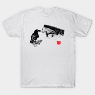 Urban Wildlife - Crow and Cat T-Shirt